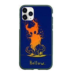 Чехол iPhone 11 Pro матовый Hollow Рыцарь в оранжевом градиенте Hollow Knight, цвет: 3D-темно-зеленый