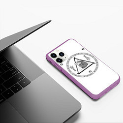 Чехол iPhone 11 Pro матовый Храм Головы, цвет: 3D-фиолетовый — фото 2