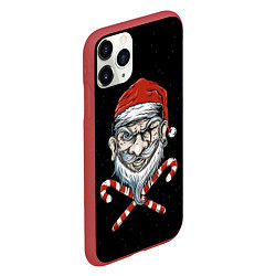 Чехол iPhone 11 Pro матовый Santa Pirate, цвет: 3D-красный — фото 2