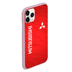 Чехол iPhone 11 Pro матовый Mitsubishi sport - абстракция, цвет: 3D-розовый — фото 2