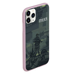 Чехол iPhone 11 Pro матовый STALKER Военный Возле ЧАЭС, цвет: 3D-розовый — фото 2