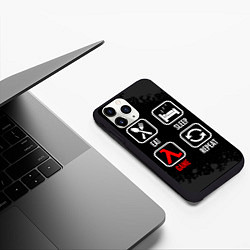 Чехол iPhone 11 Pro матовый Eat, sleep, Half-Life, repeat, цвет: 3D-черный — фото 2