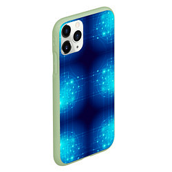 Чехол iPhone 11 Pro матовый Неоновые проводники - схемы, цвет: 3D-салатовый — фото 2