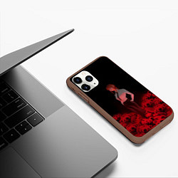 Чехол iPhone 11 Pro матовый Человек-бензопила: Макима Демон контроля, цвет: 3D-коричневый — фото 2