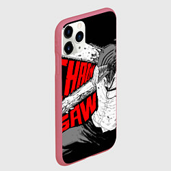 Чехол iPhone 11 Pro матовый Человек-бензопила: Дэндзи, цвет: 3D-малиновый — фото 2
