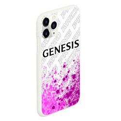 Чехол iPhone 11 Pro матовый Genesis pro racing: символ сверху, цвет: 3D-белый — фото 2