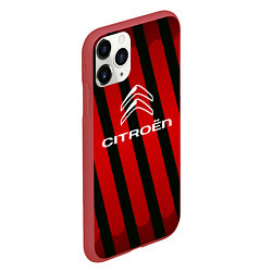 Чехол iPhone 11 Pro матовый Citroёn - полосы, цвет: 3D-красный — фото 2
