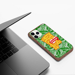 Чехол iPhone 11 Pro матовый Барт Симпсон - Summer, цвет: 3D-коричневый — фото 2
