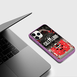 Чехол iPhone 11 Pro матовый Cult of the lamb ритуал, цвет: 3D-фиолетовый — фото 2
