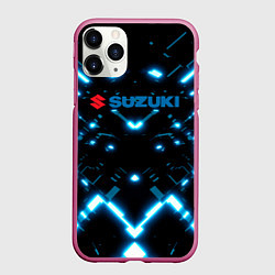 Чехол iPhone 11 Pro матовый Сузуки - абстракция, цвет: 3D-малиновый