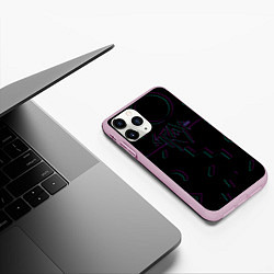 Чехол iPhone 11 Pro матовый Stray - фигурки неон, цвет: 3D-розовый — фото 2
