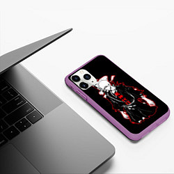 Чехол iPhone 11 Pro матовый Ичиго Курасаки - Блич, цвет: 3D-фиолетовый — фото 2