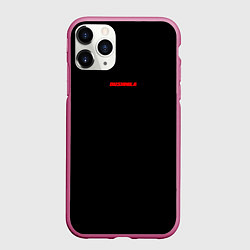 Чехол iPhone 11 Pro матовый DUSHNILA, цвет: 3D-малиновый