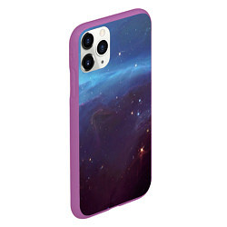 Чехол iPhone 11 Pro матовый Космический дым, цвет: 3D-фиолетовый — фото 2