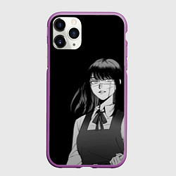 Чехол iPhone 11 Pro матовый Человек-бензопила : Аса Митака, цвет: 3D-фиолетовый
