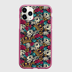 Чехол iPhone 11 Pro матовый Тату короны и бриллианта