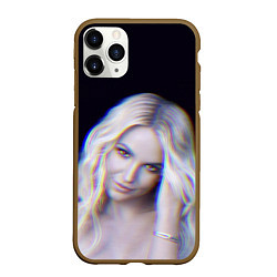 Чехол iPhone 11 Pro матовый Britney Spears Glitch, цвет: 3D-коричневый
