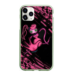 Чехол iPhone 11 Pro матовый Mommy long legs pink, цвет: 3D-салатовый