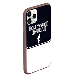 Чехол iPhone 11 Pro матовый Hollywood Undead краска, цвет: 3D-коричневый — фото 2