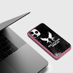Чехол iPhone 11 Pro матовый Hollywood Undead - Hu, цвет: 3D-малиновый — фото 2