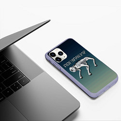 Чехол iPhone 11 Pro матовый Собака робот, цвет: 3D-светло-сиреневый — фото 2