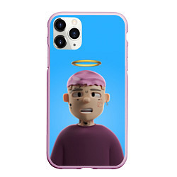 Чехол iPhone 11 Pro матовый Lil Peep С Нимбом, цвет: 3D-розовый