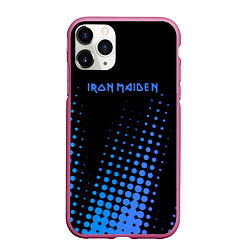 Чехол iPhone 11 Pro матовый Iron Maiden - neon, цвет: 3D-малиновый