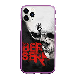 Чехол iPhone 11 Pro матовый Berserk - Череп с клеймом жертвы, цвет: 3D-фиолетовый