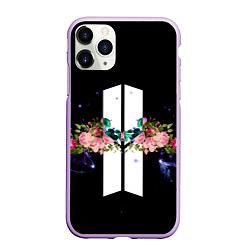 Чехол iPhone 11 Pro матовый BTS Flowers In Space