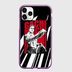 Чехол iPhone 11 Pro матовый Guchi-muchi Billy Herrington, цвет: 3D-фиолетовый