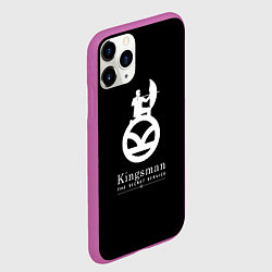 Чехол iPhone 11 Pro матовый Kingsman logo, цвет: 3D-фиолетовый — фото 2