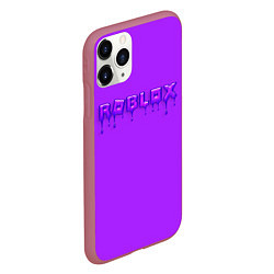 Чехол iPhone 11 Pro матовый Roblox неоновый с подтеками, цвет: 3D-малиновый — фото 2