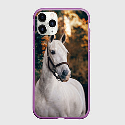 Чехол iPhone 11 Pro матовый Белая лошадка