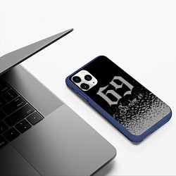 Чехол iPhone 11 Pro матовый 6ix9ine БРЫЗГИ, цвет: 3D-тёмно-синий — фото 2