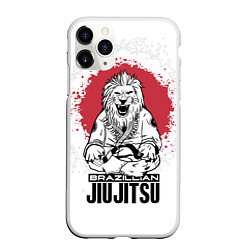 Чехол iPhone 11 Pro матовый Jiu Jitsu red sun, цвет: 3D-белый