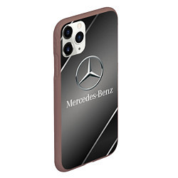 Чехол iPhone 11 Pro матовый Mercedes Карбон, цвет: 3D-коричневый — фото 2