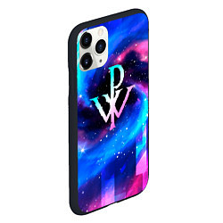 Чехол iPhone 11 Pro матовый Powerwolf неоновый космос, цвет: 3D-черный — фото 2