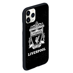 Чехол iPhone 11 Pro матовый Liverpool sport на темном фоне, цвет: 3D-черный — фото 2