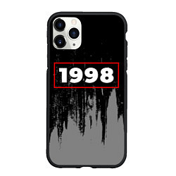 Чехол iPhone 11 Pro матовый 1998 - в красной рамке на темном, цвет: 3D-черный