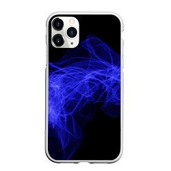 Чехол iPhone 11 Pro матовый Синяя звуковая волна, цвет: 3D-белый