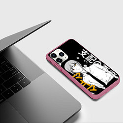 Чехол iPhone 11 Pro матовый Демон контроля - Человек-бензопила - Макима, цвет: 3D-малиновый — фото 2