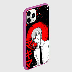 Чехол iPhone 11 Pro матовый Человек-бензопила - манга - Макима, цвет: 3D-фиолетовый — фото 2