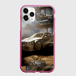 Чехол iPhone 11 Pro матовый Nfs most wanted bmw, цвет: 3D-малиновый