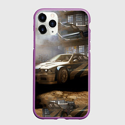 Чехол iPhone 11 Pro матовый Nfs most wanted bmw, цвет: 3D-фиолетовый
