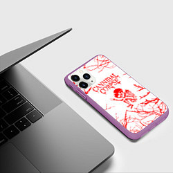Чехол iPhone 11 Pro матовый Cannibal Corpse ветки, цвет: 3D-фиолетовый — фото 2