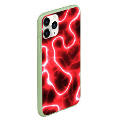 Чехол iPhone 11 Pro матовый Огненный камуфляж, цвет: 3D-салатовый — фото 2