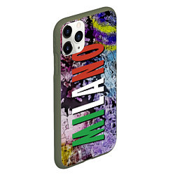 Чехол iPhone 11 Pro матовый Avant-garde color texture - Milano, цвет: 3D-темно-зеленый — фото 2