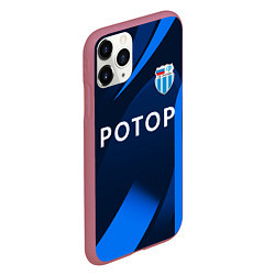 Чехол iPhone 11 Pro матовый ФК Ротор - Волгоградский клуб - Синяя, цвет: 3D-малиновый — фото 2