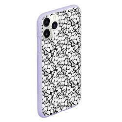 Чехол iPhone 11 Pro матовый Череп с глазницами, цвет: 3D-светло-сиреневый — фото 2