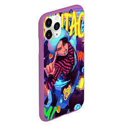 Чехол iPhone 11 Pro матовый Han Maniac fan art, цвет: 3D-фиолетовый — фото 2